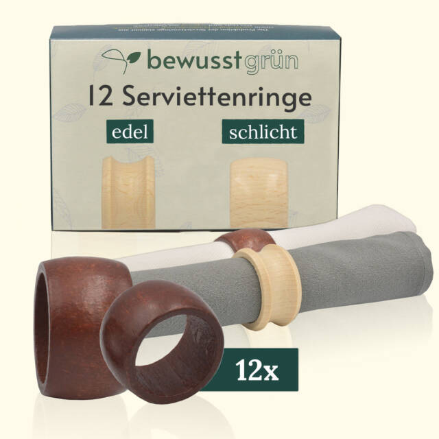 FSC Serviettenringe Hauptbild Dunkel und Schlicht