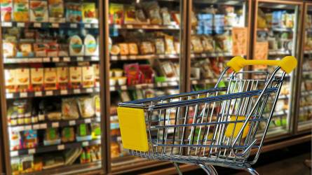 Einkaufswagen im Biomarkt