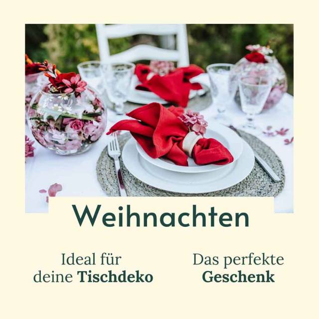 Weihanchten: Ideal als Geschenk und für die Tischdeko